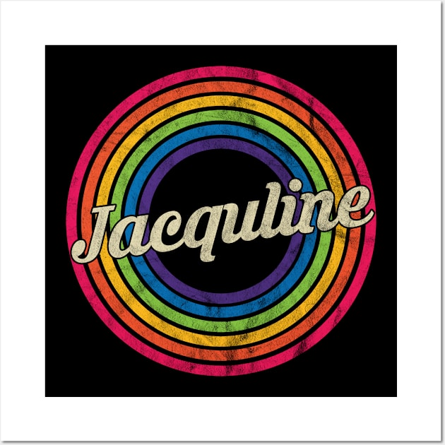 Jacquline - Retro Rainbow Faded-Style Wall Art by MaydenArt